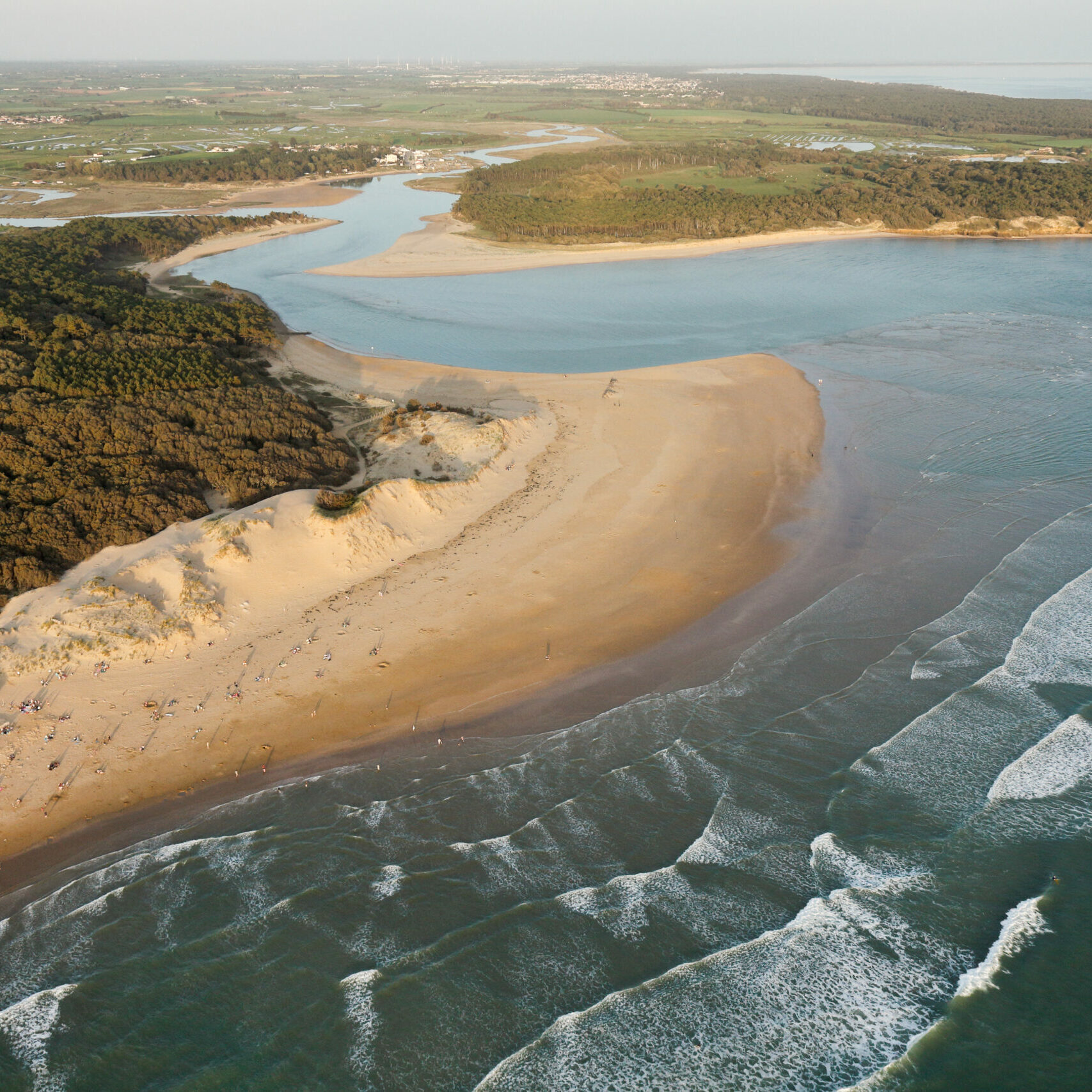Aerial,Photography,Of,The,Veillon,Beach,In,Talmont-saint-hilaire,85440,,Located